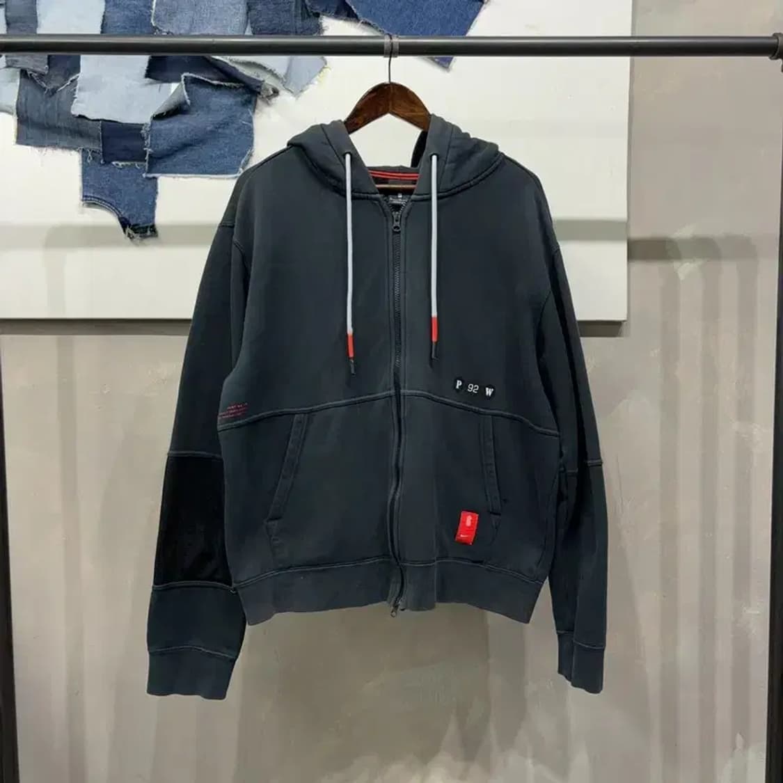 (105) 나이키 스트릿 캐주얼 백프린팅 기모 후드집업 자켓 상품이미지1