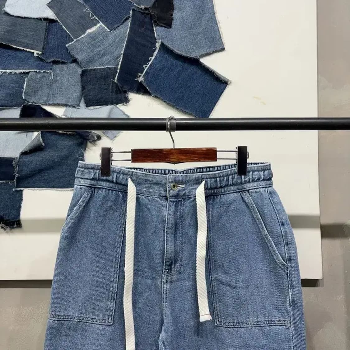 (28~30인치) 커스텀멜로우 여성 캐주얼 밴딩 청바지 데님팬츠 상품이미지2