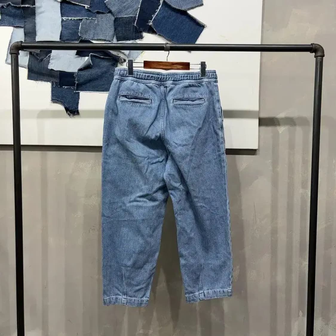 (28~30인치) 커스텀멜로우 여성 캐주얼 밴딩 청바지 데님팬츠 상품이미지3