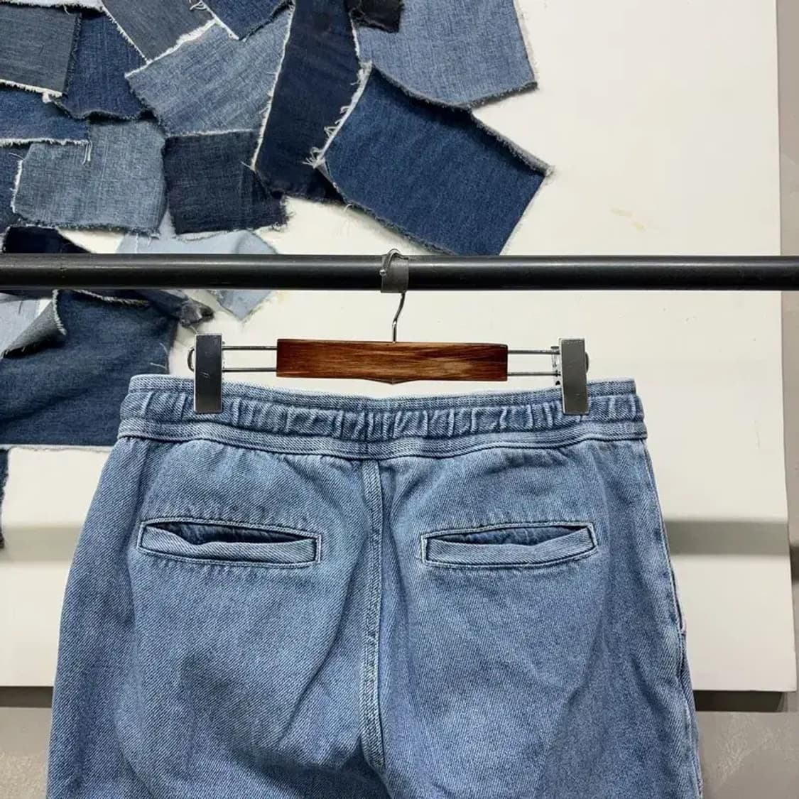 (28~30인치) 커스텀멜로우 여성 캐주얼 밴딩 청바지 데님팬츠 상품이미지4