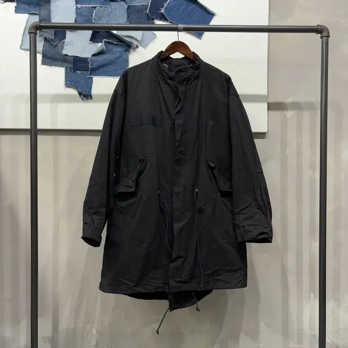 (90) 라퍼지스토어 캐주얼 피쉬테일 개파카 롱 야상 자켓 상품이미지1