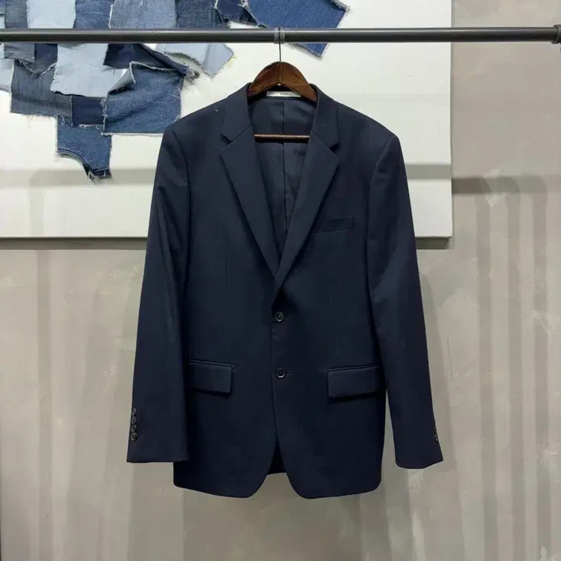 (100) 본 클래식 캐주얼 울 싱글 블레이저 자켓 상품이미지1