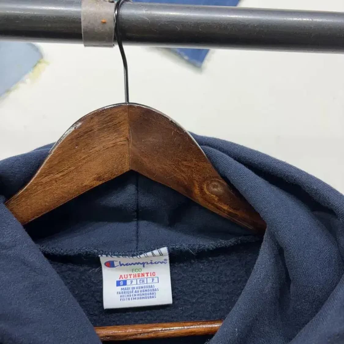 (90) 챔피온 스트릿 캐주얼 기모 네이비 후드티 상품이미지2