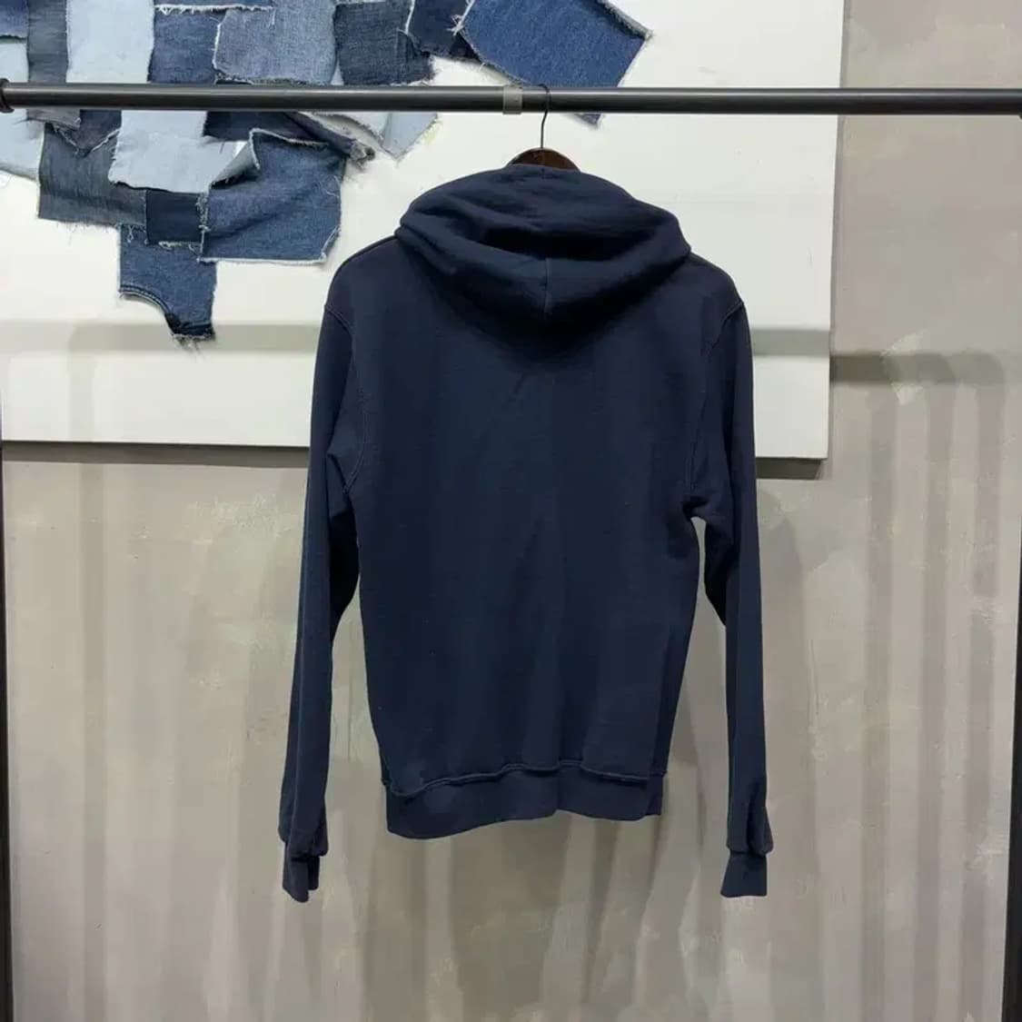 (90) 챔피온 스트릿 캐주얼 기모 네이비 후드티 상품이미지4
