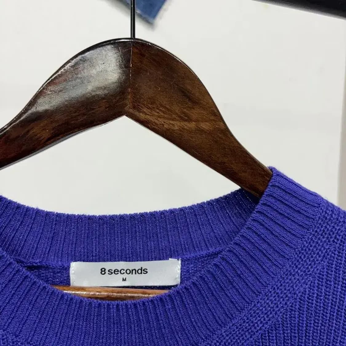 (95) 에잇세컨즈 캐주얼 퍼플 라운드 니트 상품이미지2