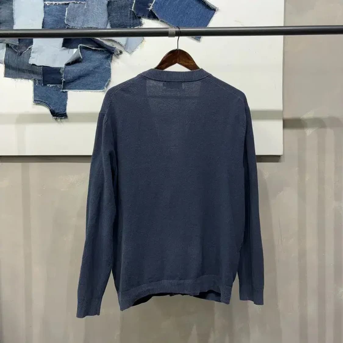 (100) 지오지아 캐주얼 클래식 네이비 니트 가디건 상품이미지4