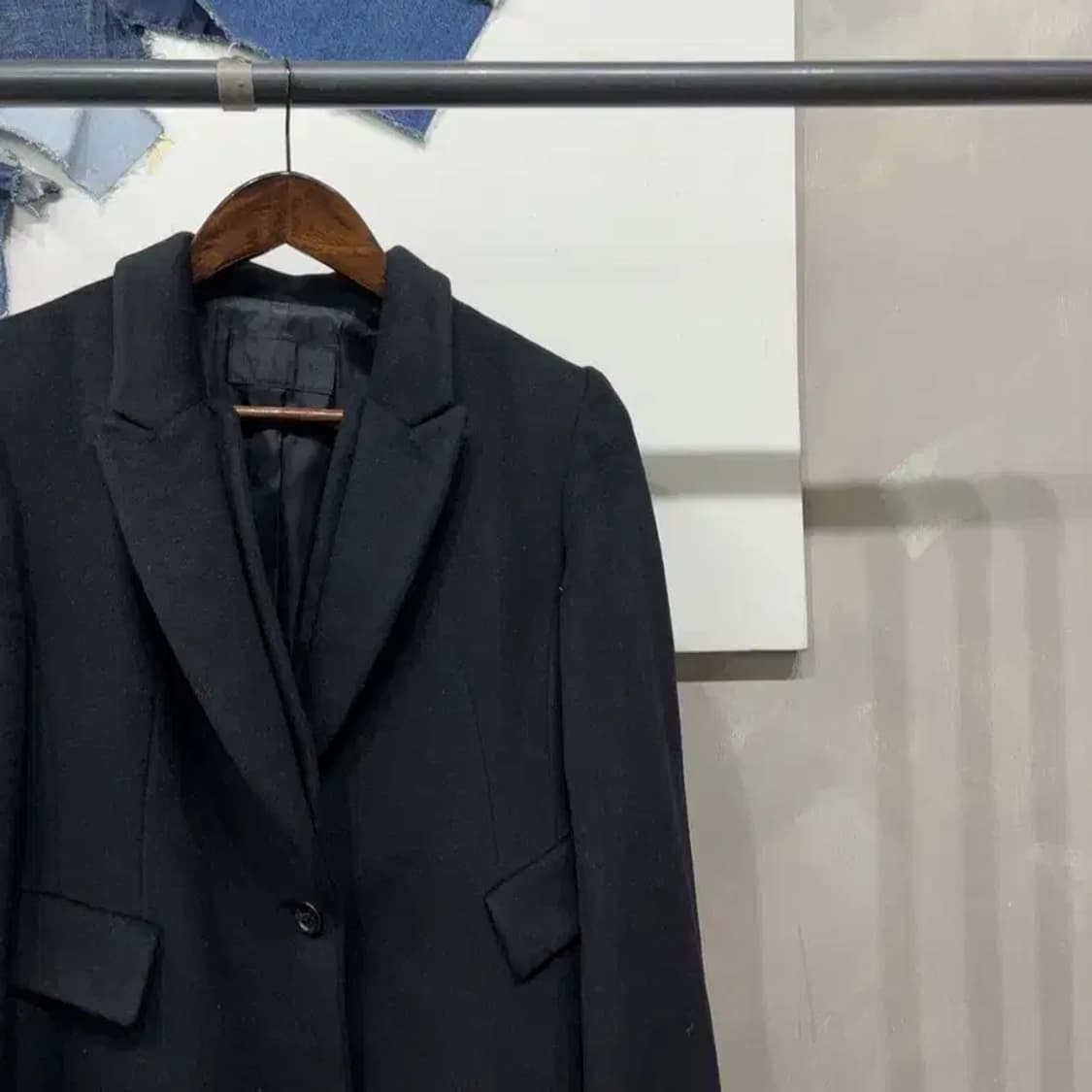 (80) 마인 한섬 여성 캐주얼 캐시미어 싱글버튼 롱코트 상품이미지3