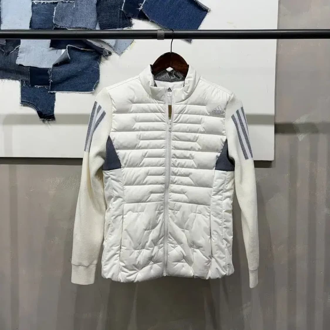 (90) 아디다스 여성 캐주얼 구스다운 거위털 니트 패딩 자켓 상품이미지1