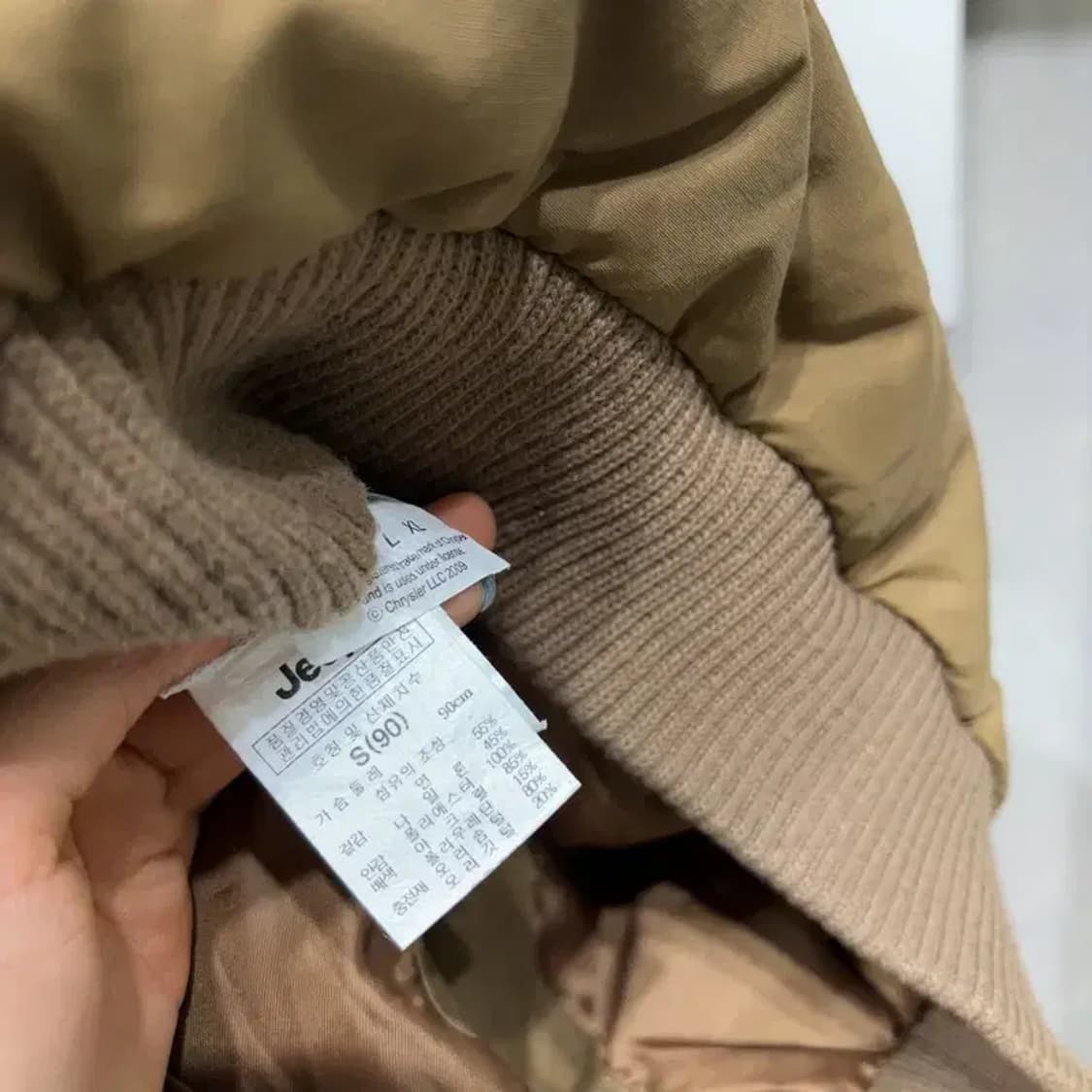 (90) 지프 여성 덕다운 오리털 배색 패딩 점퍼 상품이미지5