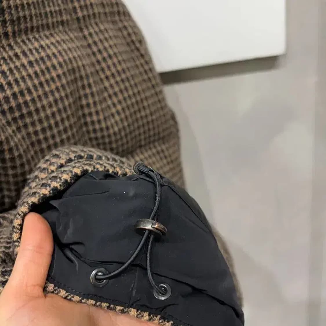 (95) 커스텀멜로우 캐주얼 울 체크 구스다운 거위털 패딩 상품이미지5