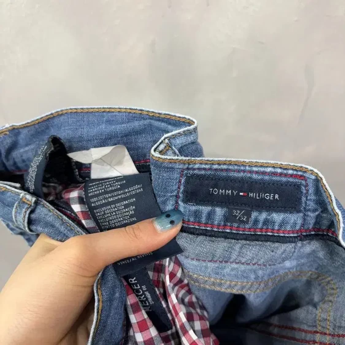 (32인치) 타미힐피거 캐주얼 워싱 진청바지 데님팬츠 상품이미지7