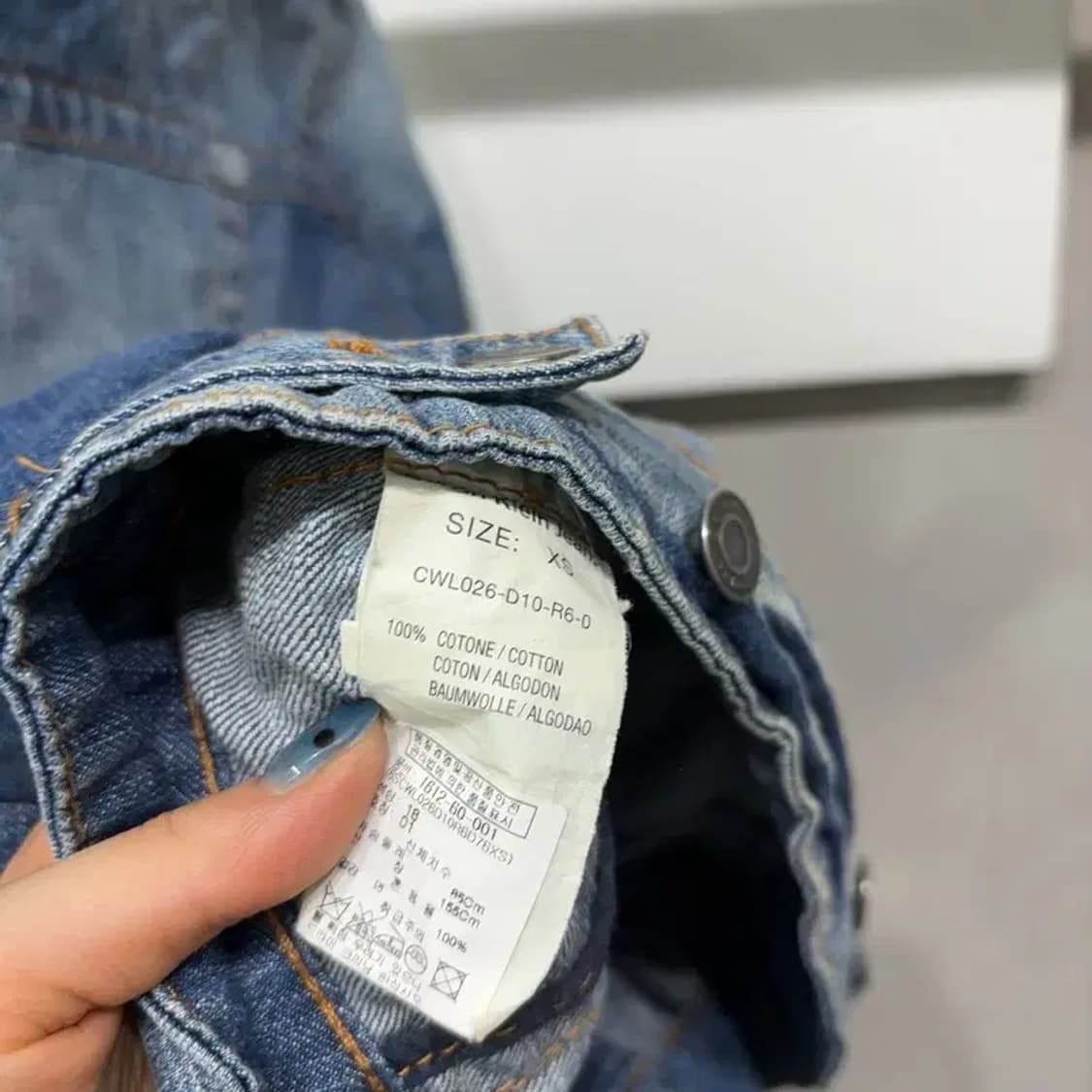 (80) 캘빈클라인 CK 여성 워싱 데님 트러커 청자켓 상품이미지5