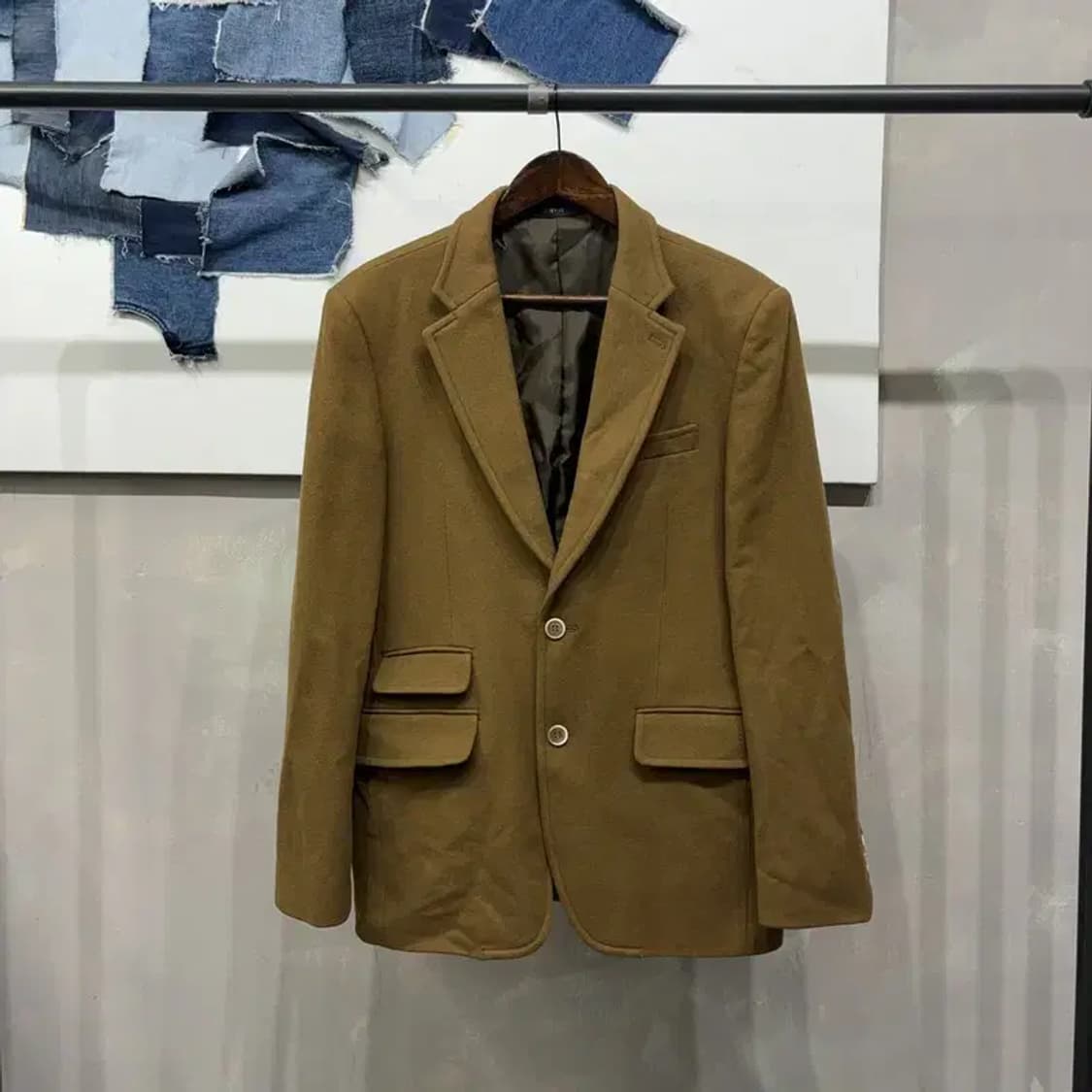 (100) 엠비오 클래식 캐주얼 캐시미어 싱글 블레이저 자켓 상품이미지1