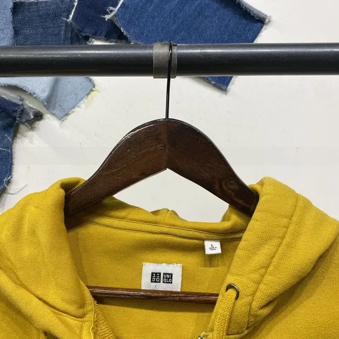 (100) 유니클로 캐주얼 옐로우 후드집업 자켓 상품이미지2