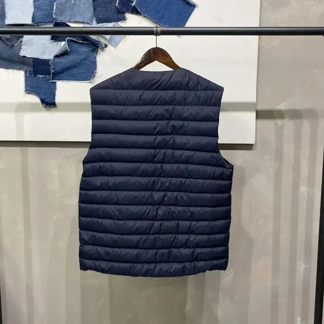 (105) 지오다노 캐주얼 덕다운 오리털 네이비 경량 패딩조끼 상품이미지4