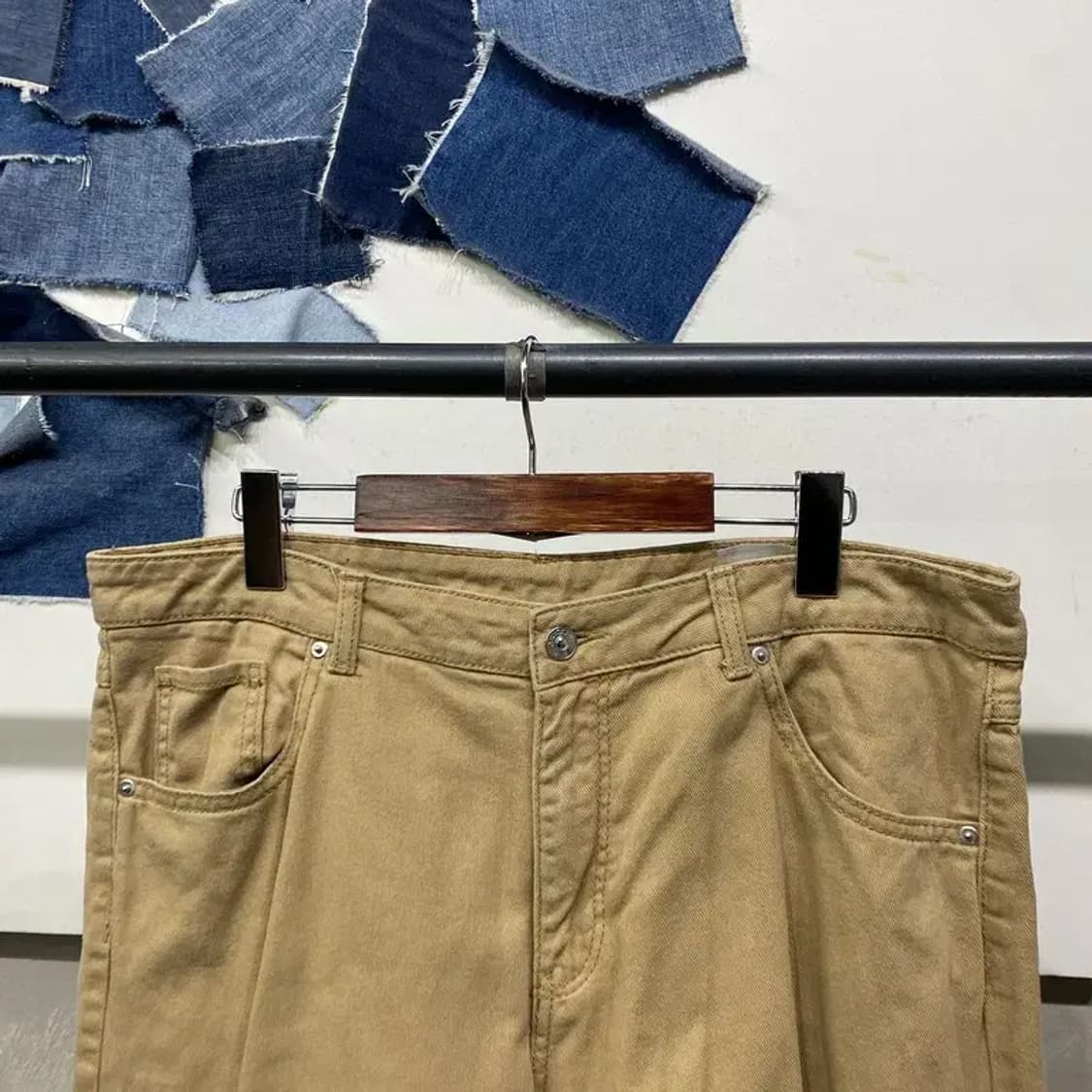 (36인치) H.M 흐앤므 빅사이즈 턱 코튼팬츠 면바지 상품이미지2