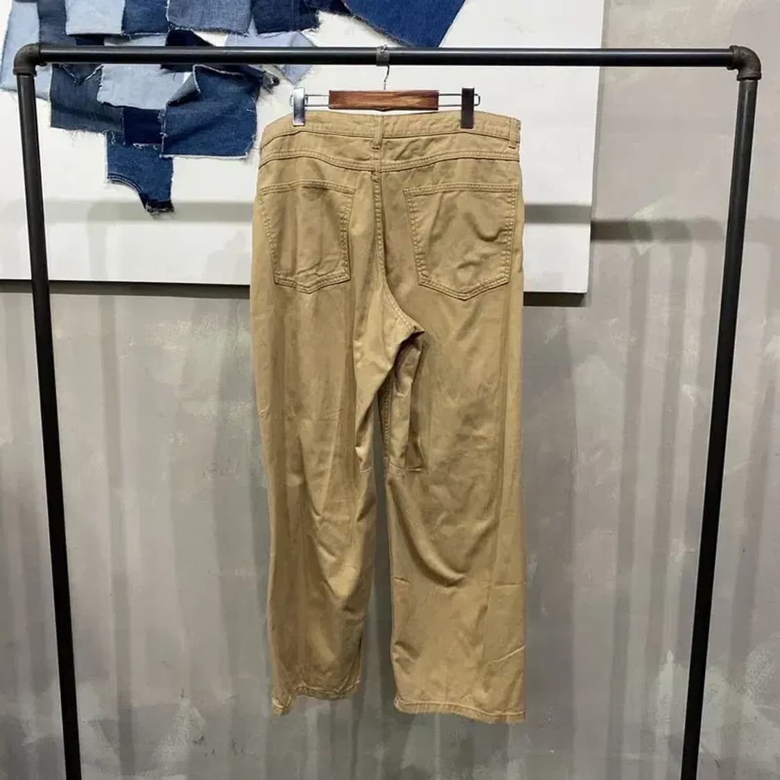 (36인치) H.M 흐앤므 빅사이즈 턱 코튼팬츠 면바지 상품이미지3