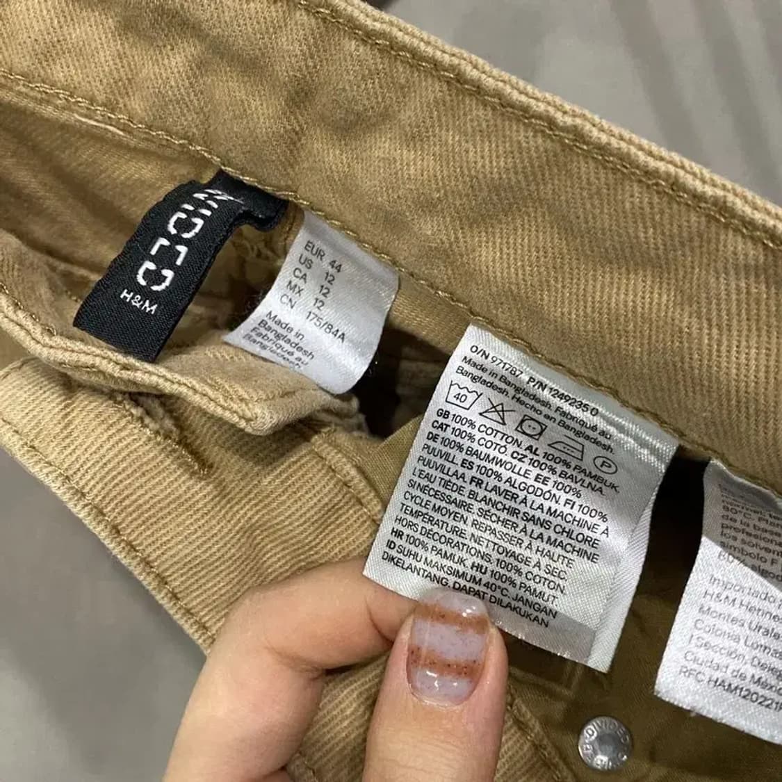 (36인치) H.M 흐앤므 빅사이즈 턱 코튼팬츠 면바지 상품이미지5