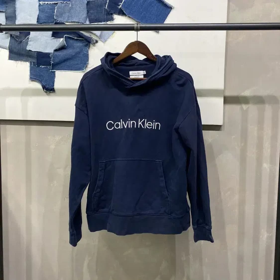 (95) 캘빈클라인 CK 캐주얼 릴렉스드핏 자수 후드티 상품이미지1