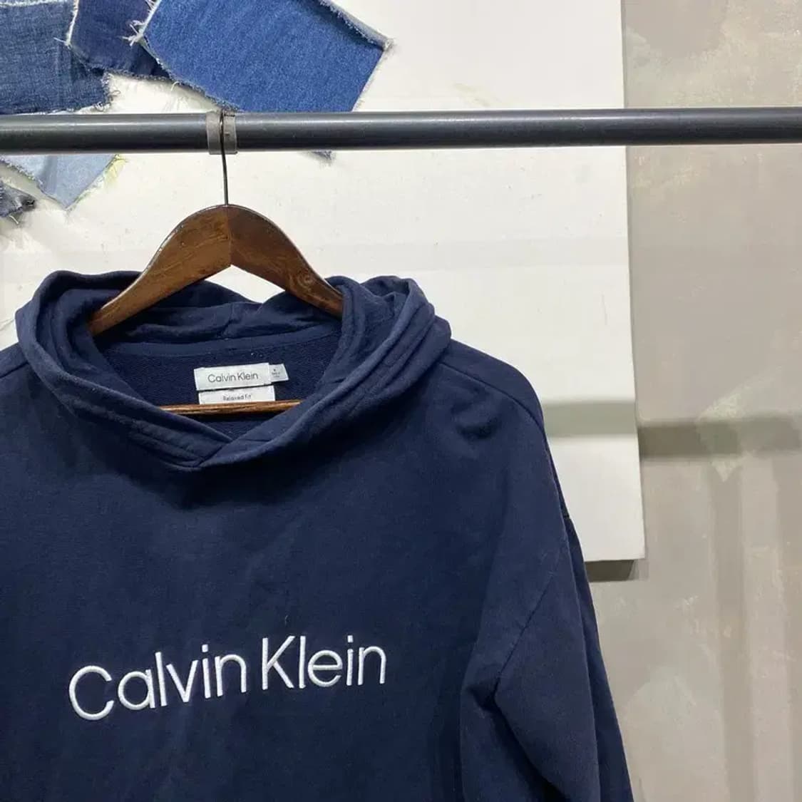 (95) 캘빈클라인 CK 캐주얼 릴렉스드핏 자수 후드티 상품이미지4