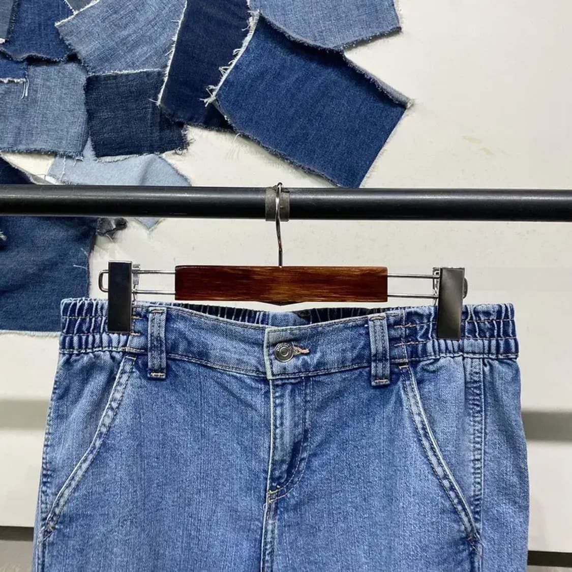 (25~27인치) H.M 흐앤므 여성 밴딩 카고 데님팬츠 청바지 상품이미지2