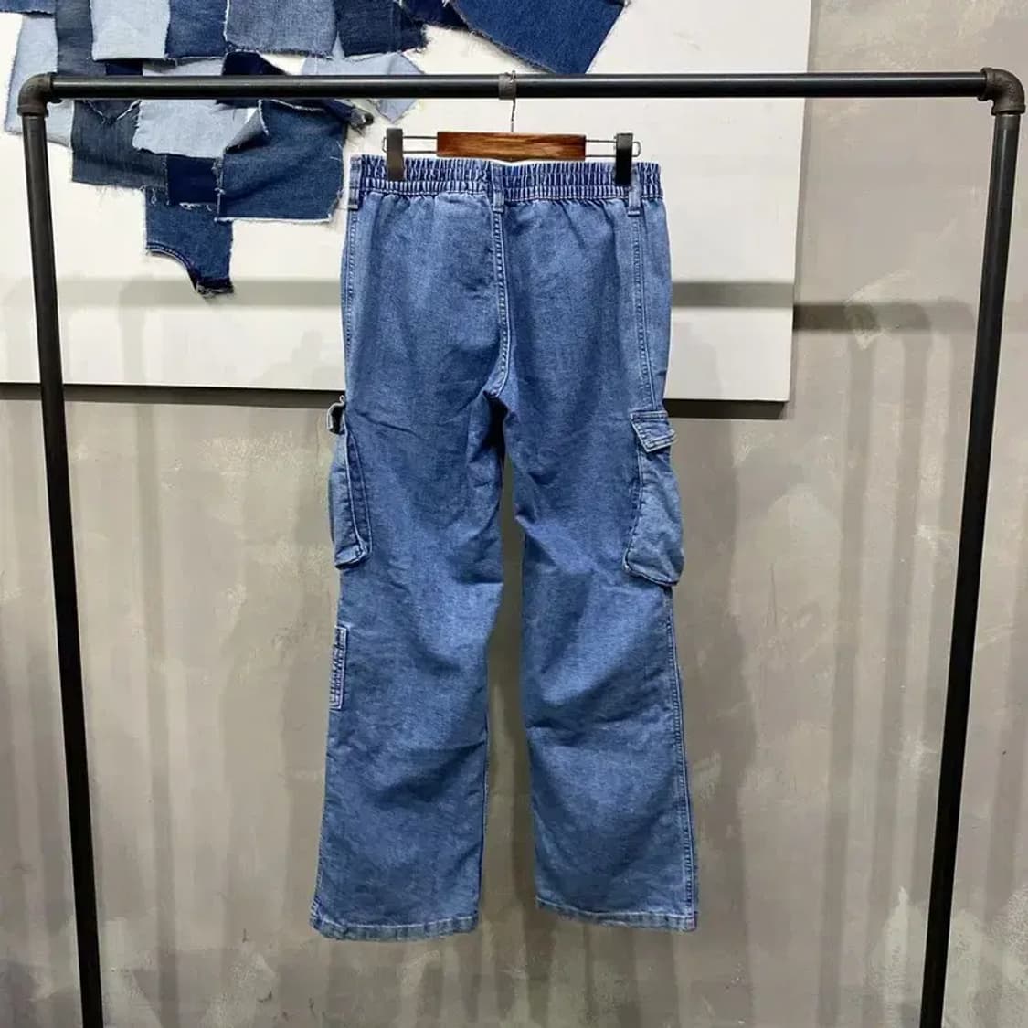 (25~27인치) H.M 흐앤므 여성 밴딩 카고 데님팬츠 청바지 상품이미지3