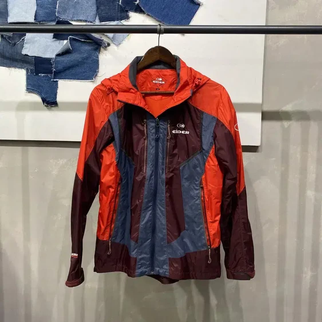 (100) 아이더 등산 아웃도어 디펜더 후드 바람막이 자켓 상품이미지1