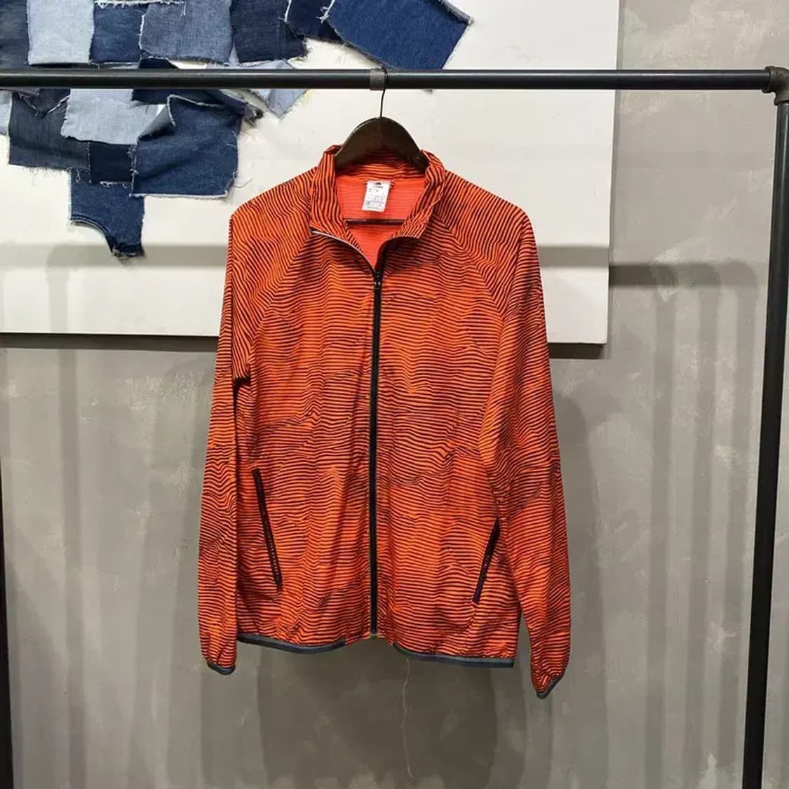 (95) 아디다스 스트릿 캐주얼 스트라이프 바람막이 자켓 상품이미지1