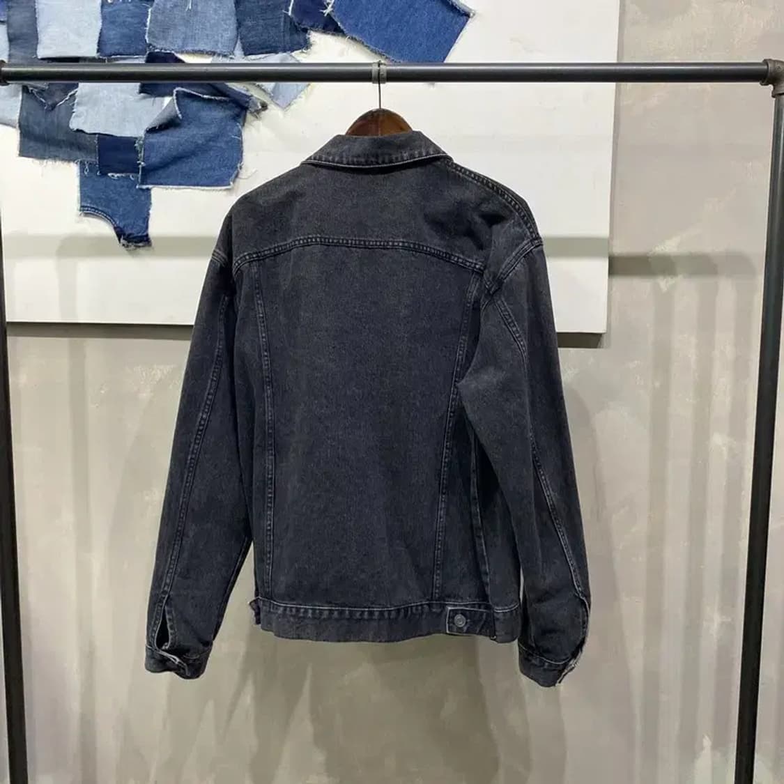 (110) 인스턴트데님 캐주얼 흑청데님 트러커 청자켓 상품이미지4