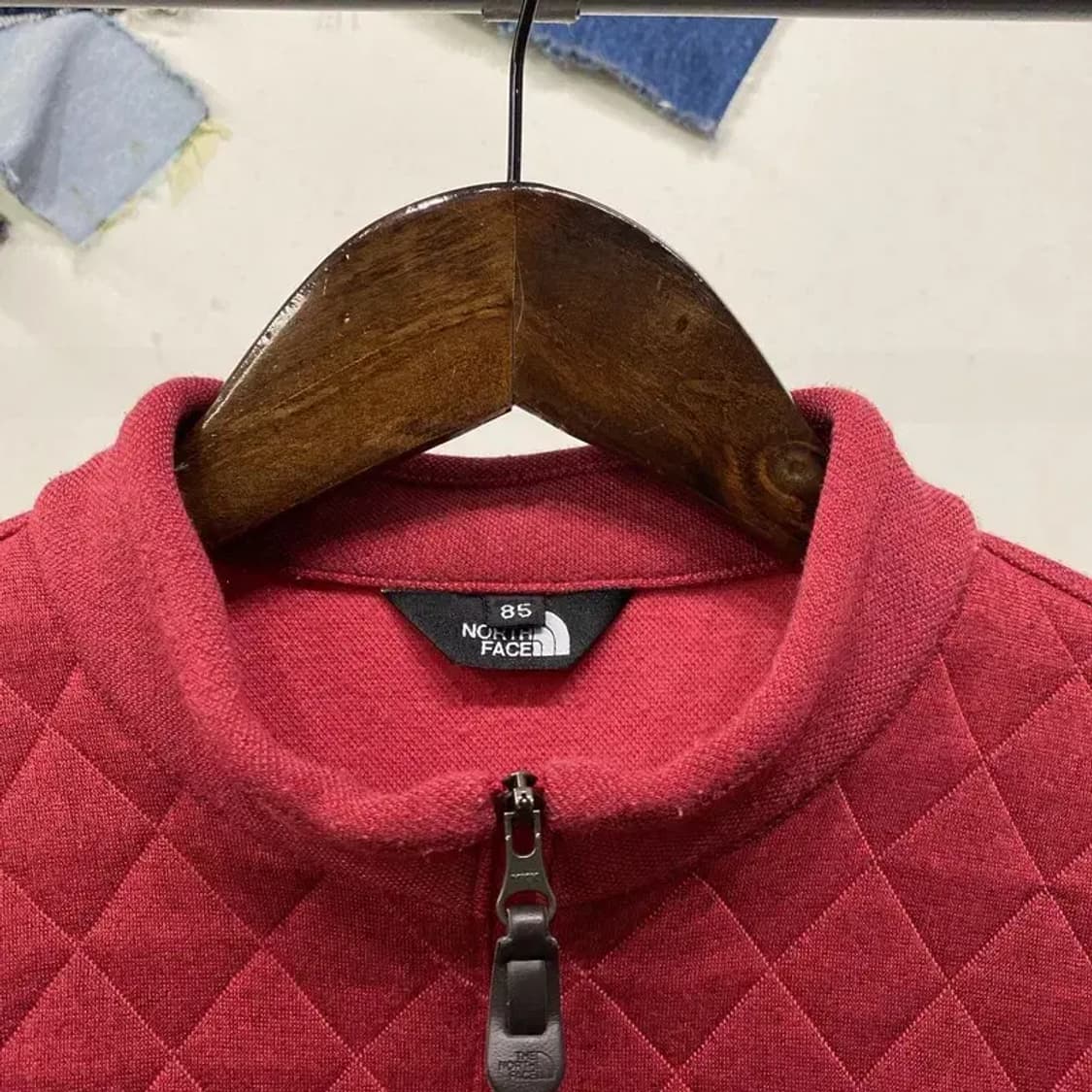 (85) 노스페이스 여성 누빔 반집업 긴팔 티 상품이미지2