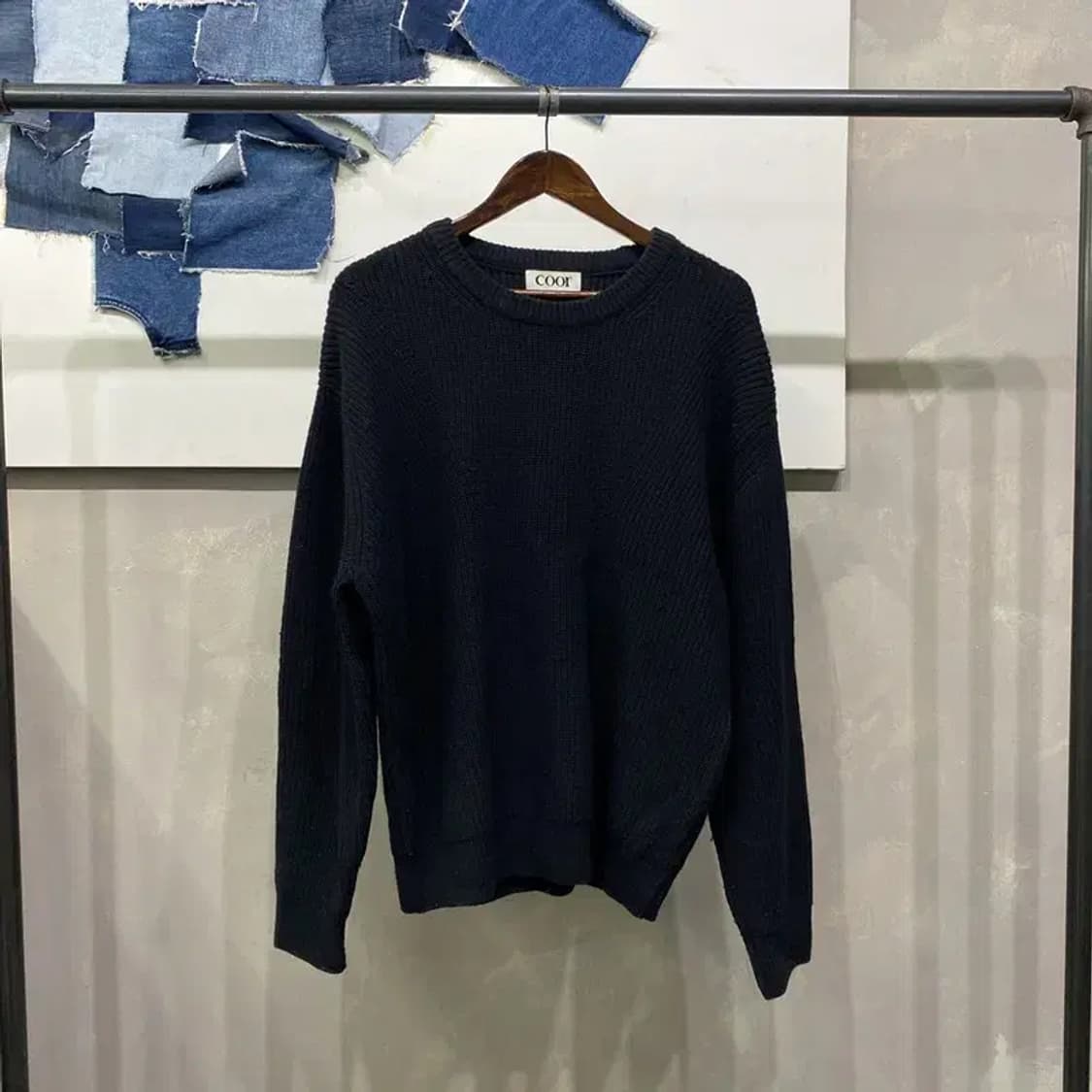 (100) 쿠어 캐주얼 캐시미어 라운드 니트 상품이미지1