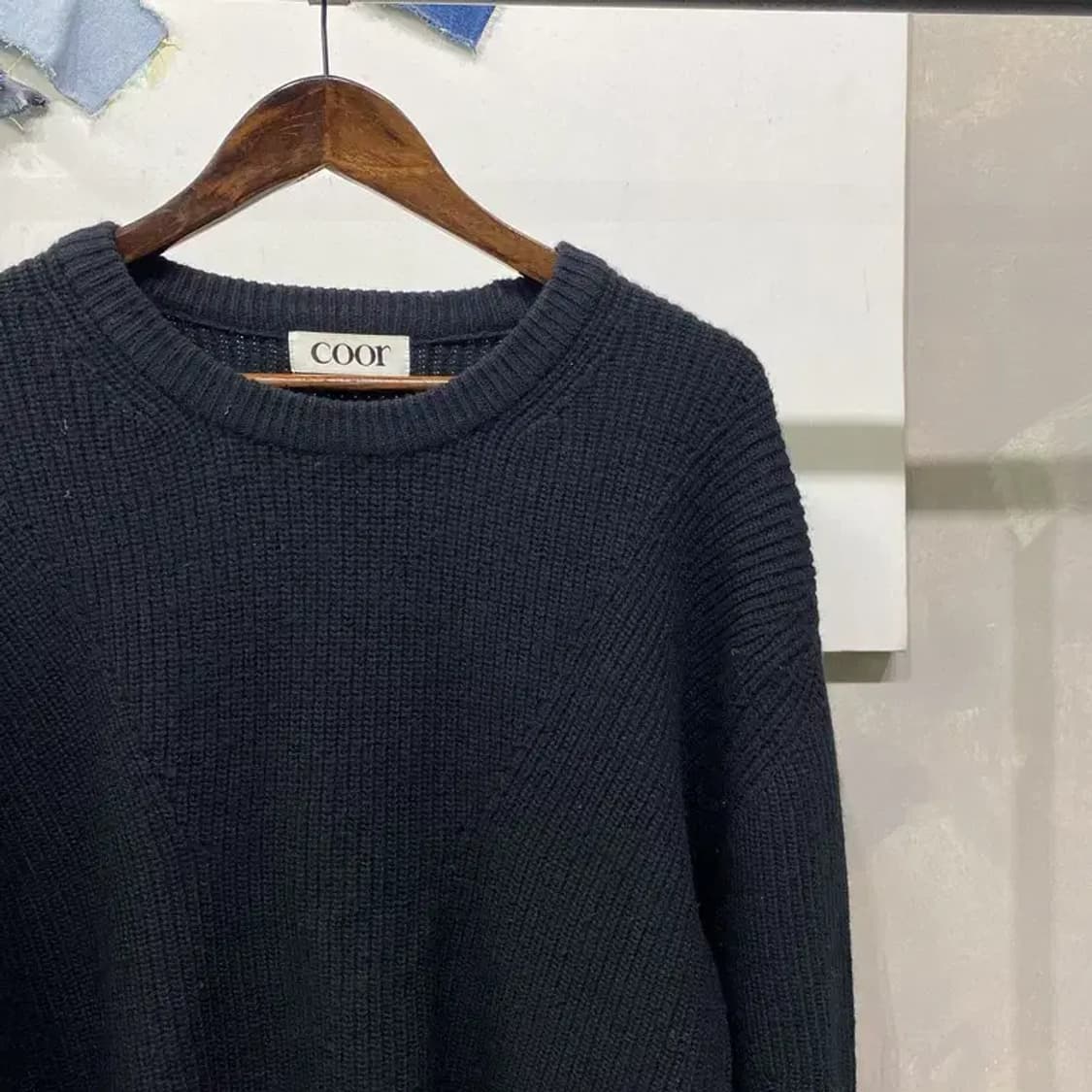 (100) 쿠어 캐주얼 캐시미어 라운드 니트 상품이미지3