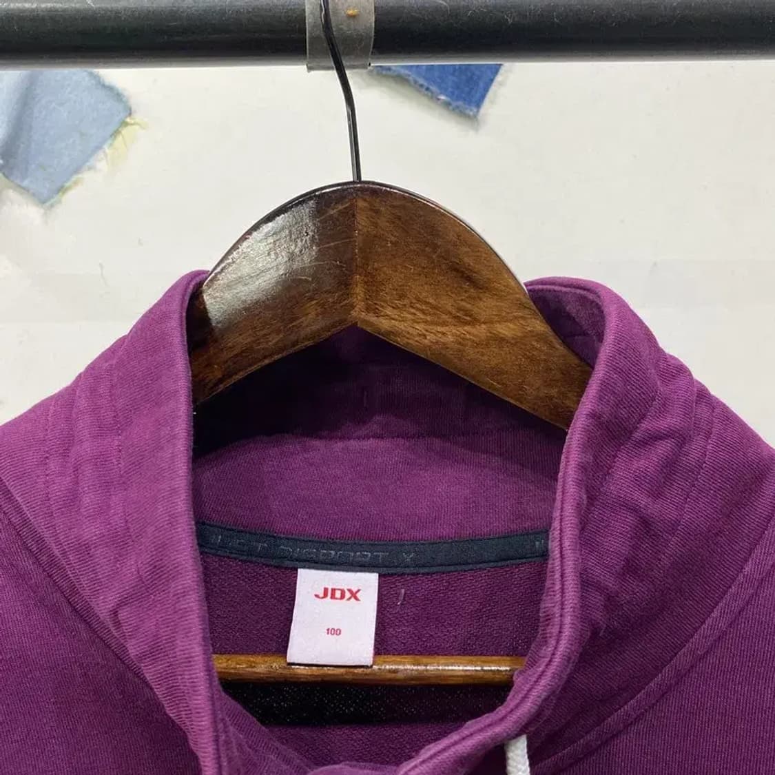 (100) JDX 골프 캐주얼 프린팅 퍼플 반집업 후드티 상품이미지2