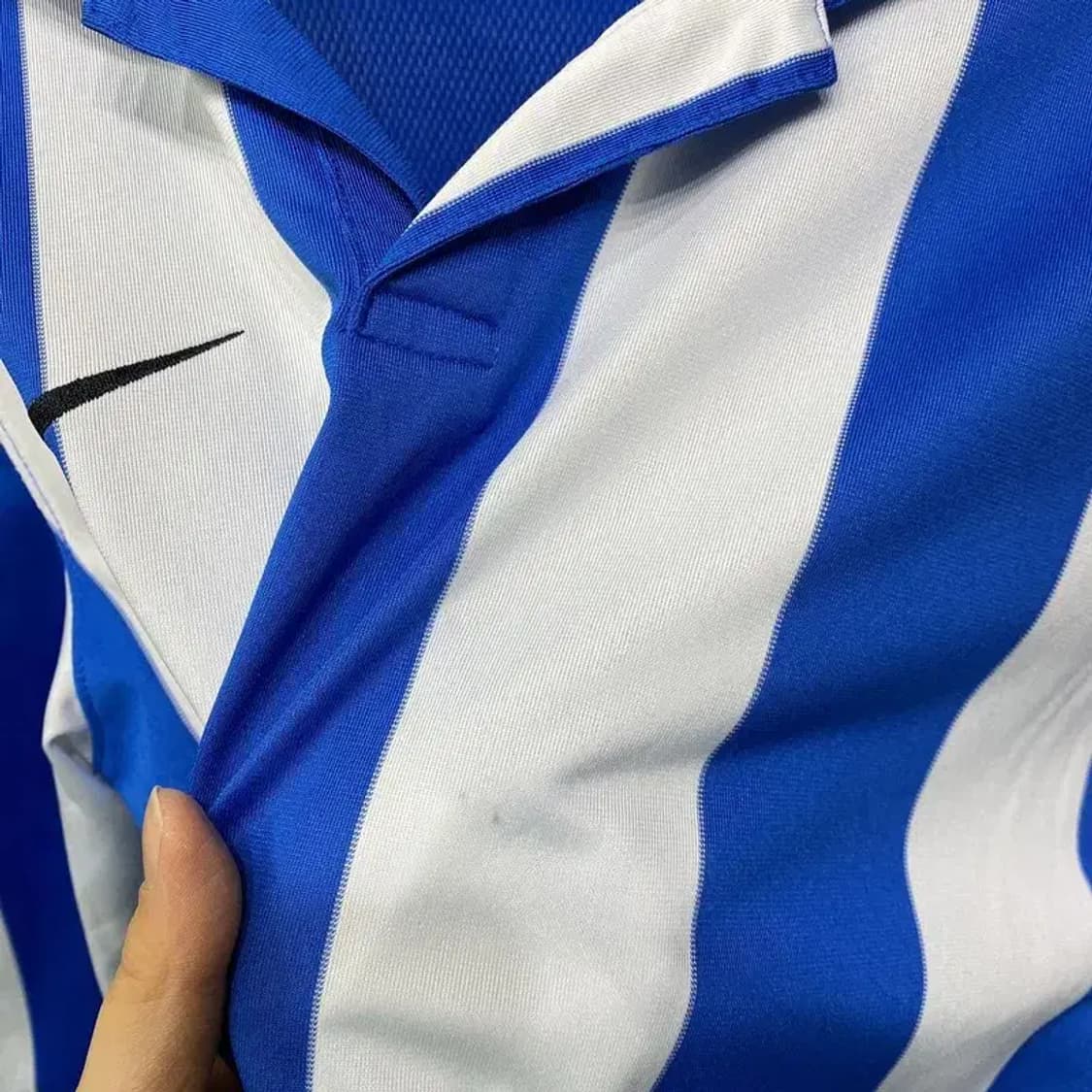 (100) 나이키 드라이핏 풋살 스트라이프 긴팔 카라티 상품이미지6