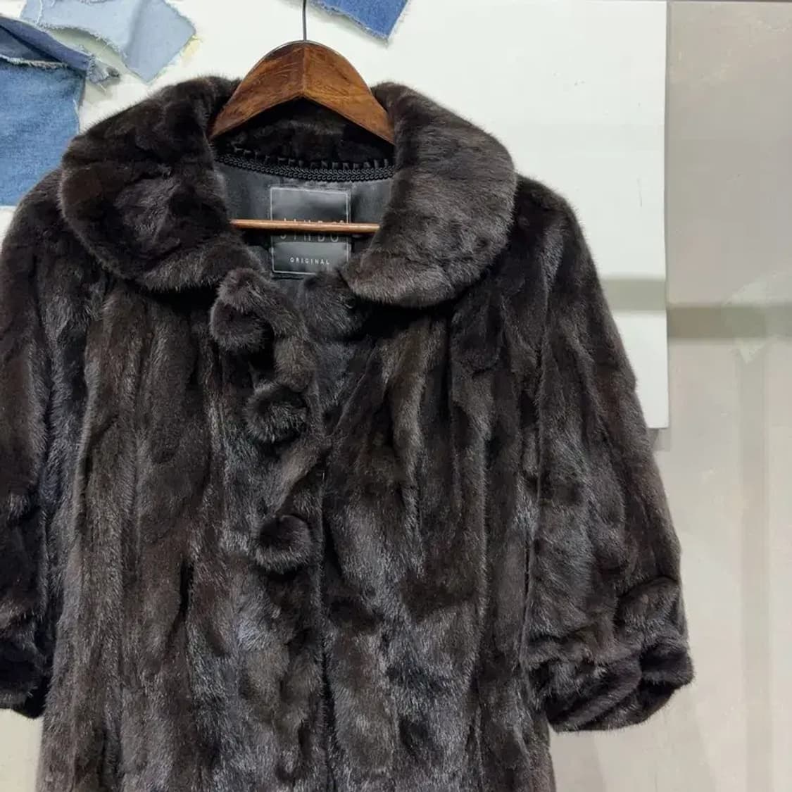 (66) 진도모피 여성 명품 밍크 모피 7부 털 코트 상품이미지3