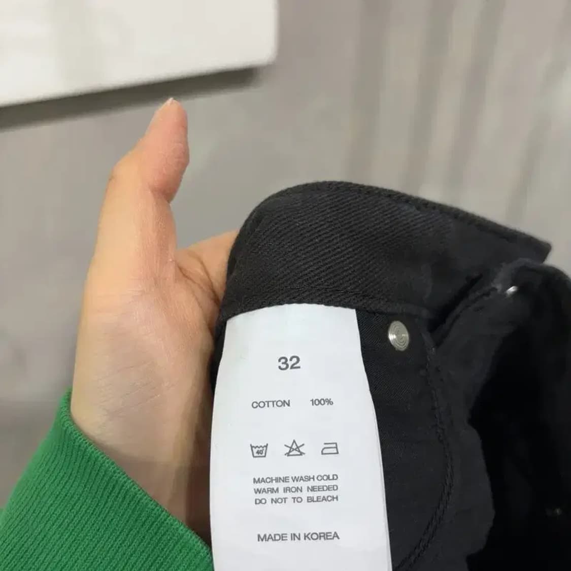 (32인치) 인스턴트데님 캐주얼 블랙진 흑청바지 데님팬츠 상품이미지6