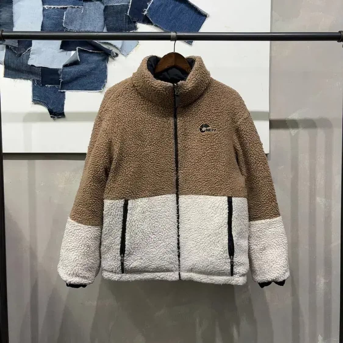 (95) 네파 등산 아웃도어 리버시블 구스다운 거위털 뽀글이 패딩 상품이미지5