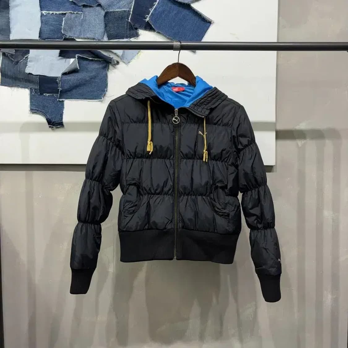 (90) 퓨마 여성 올드스쿨 덕다운 오리털 숏패딩 점퍼 상품이미지1