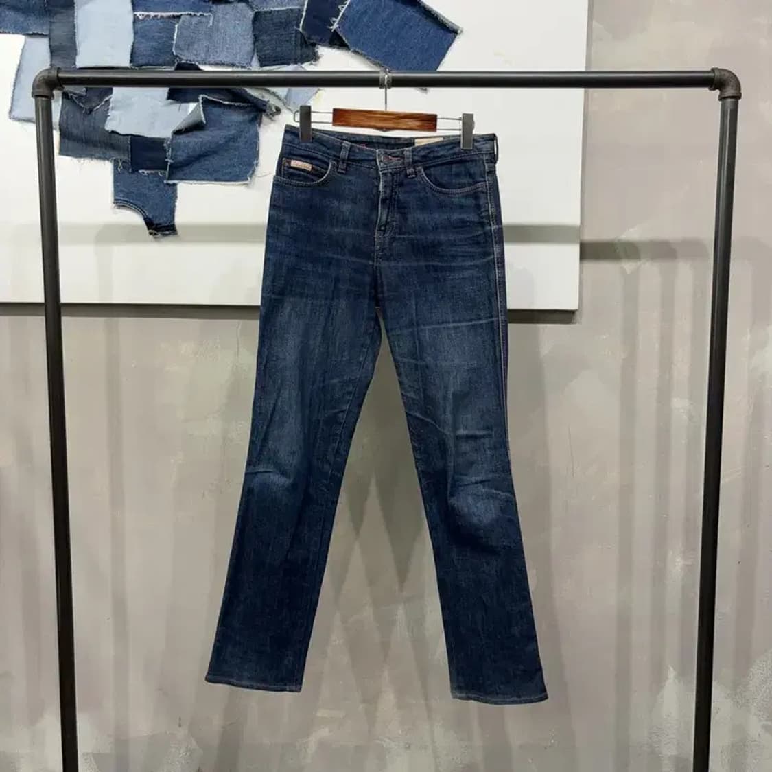 (27인치) 캘빈클라인 CK 여성 워싱 진청바지 데님팬츠 상품이미지1