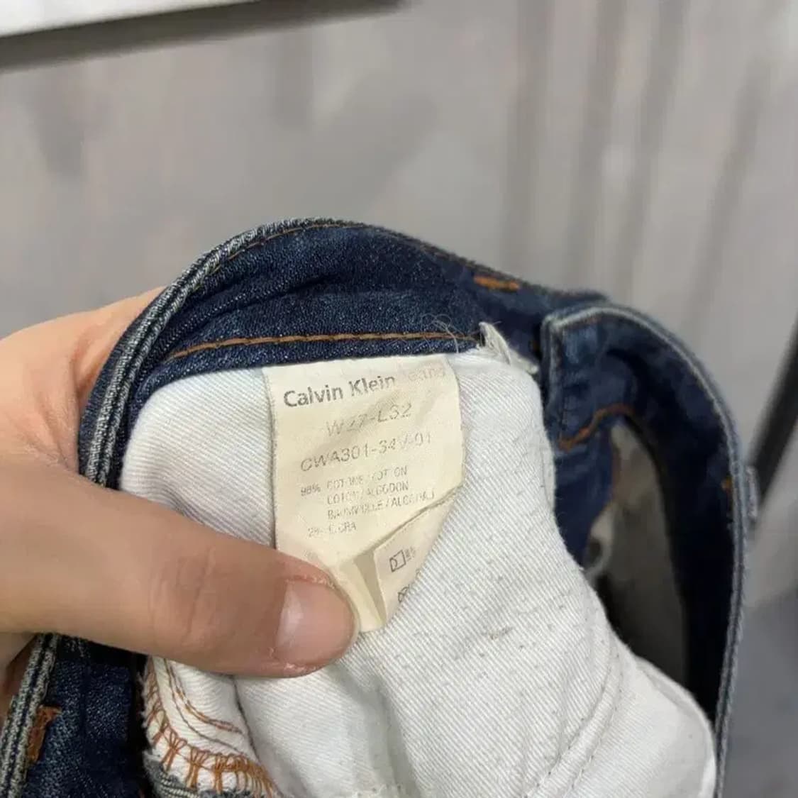 (27인치) 캘빈클라인 CK 여성 워싱 진청바지 데님팬츠 상품이미지6