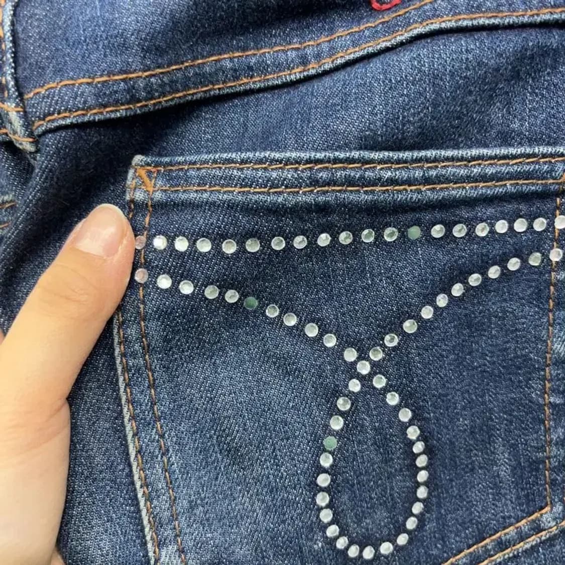 (27인치) 캘빈클라인 CK 여성 워싱 진청바지 데님팬츠 상품이미지7