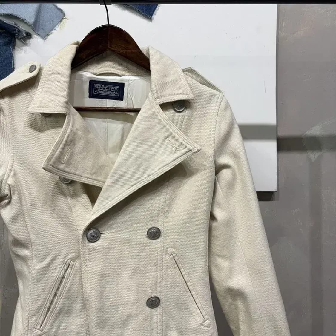 (85) 폴로진스 여성 크림진 더블버튼 자켓 상품이미지3