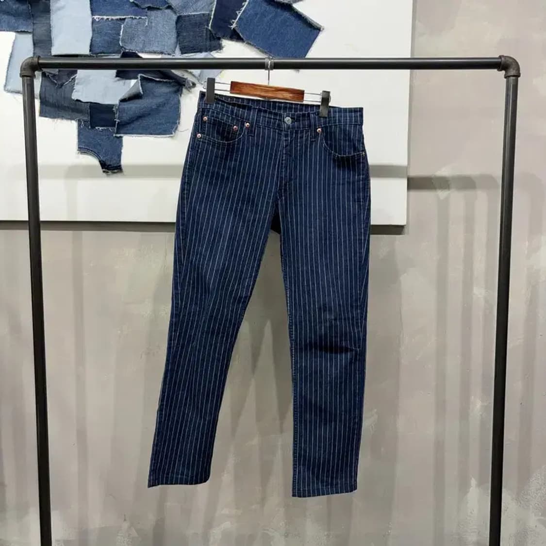 (32인치) 리바이스 511 캐주얼 스트라이프 스판 청바지 데님팬츠 상품이미지1