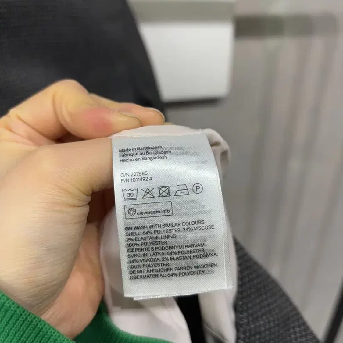 (80) H.M 흐앤므 여성 체크 비스코스 더블 블레이저 자켓 상품이미지5