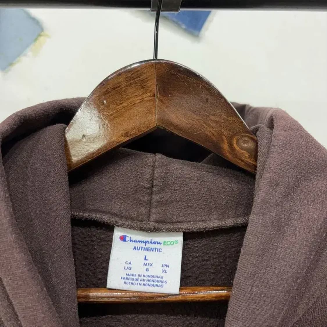 (100) 챔피온 스트릿 캐주얼 브라운 기모 후드티 상품이미지2