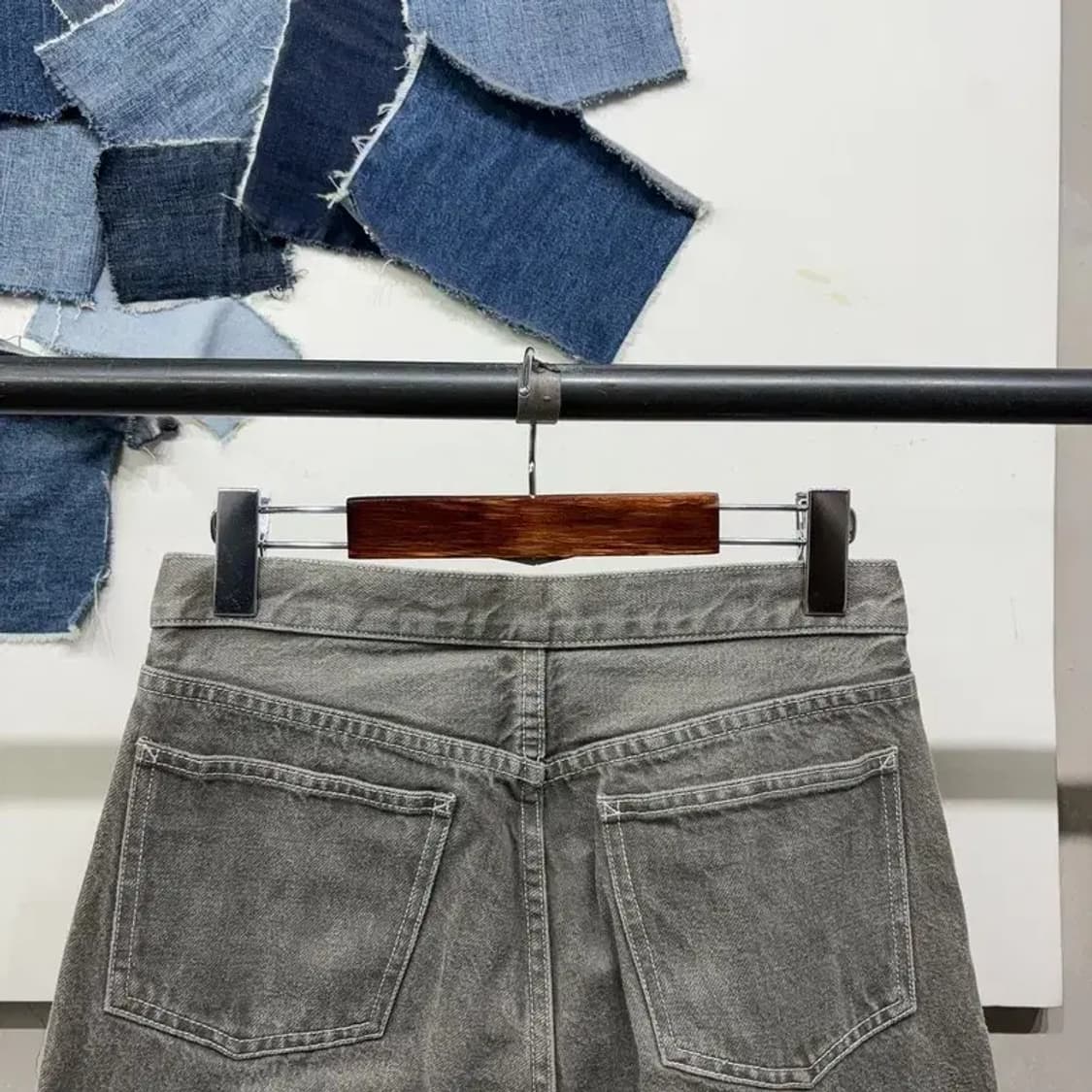 (26인치) 유니클로U 여성 캐주얼 피그먼트 그레이진 데님팬츠 상품이미지4