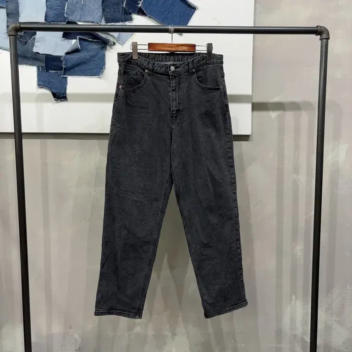 (30인치) 에잇세컨즈 캐주얼 블랙진 흑청바지 데님팬츠 상품이미지1