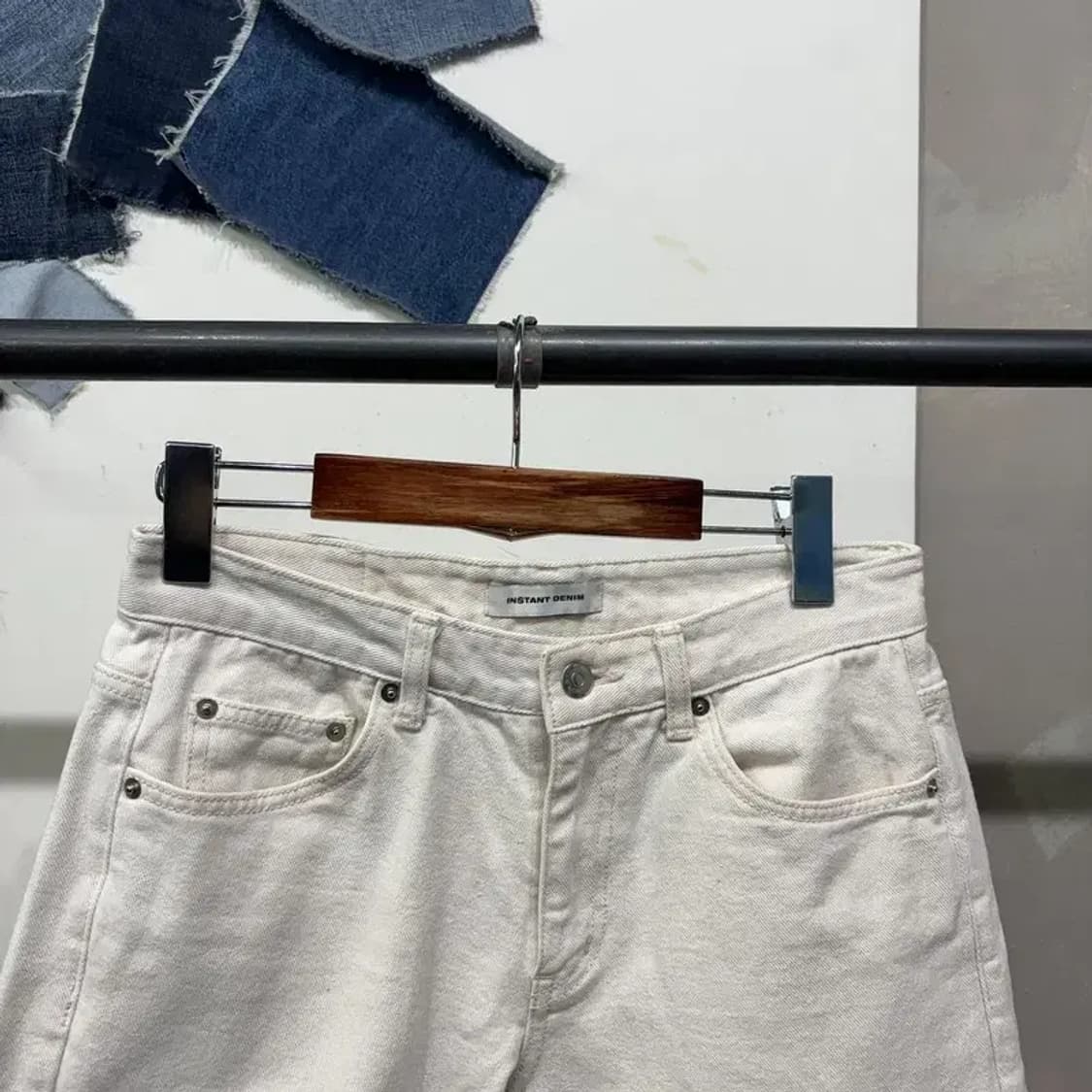 (28인치) 인스턴트데님 여성 캐주얼 화이트진 청바지 상품이미지2