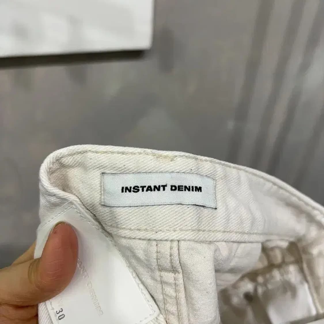 (28인치) 인스턴트데님 여성 캐주얼 화이트진 청바지 상품이미지5