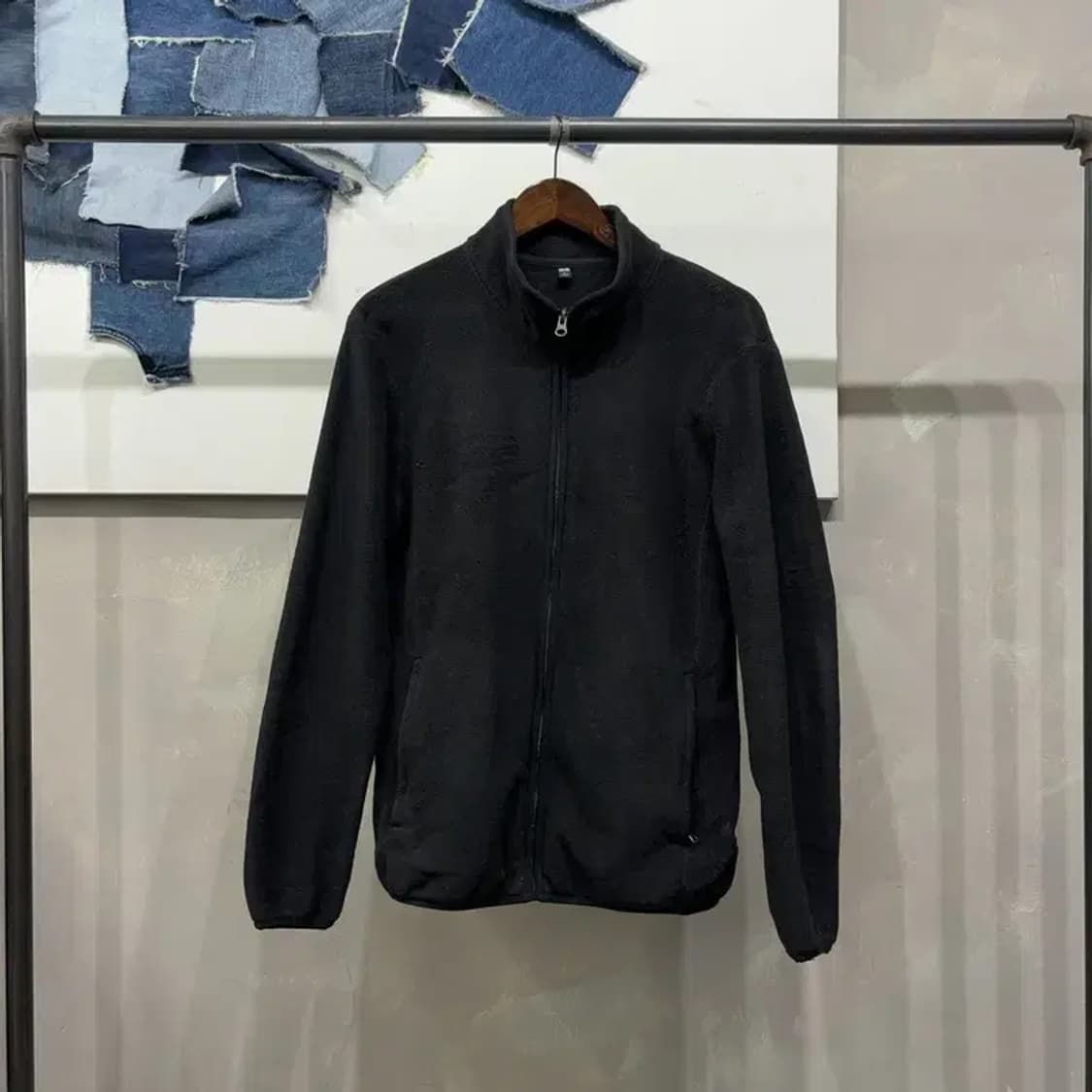 (100) 유니클로 캐주얼 베이직 후리스 플리츠 자켓 상품이미지1